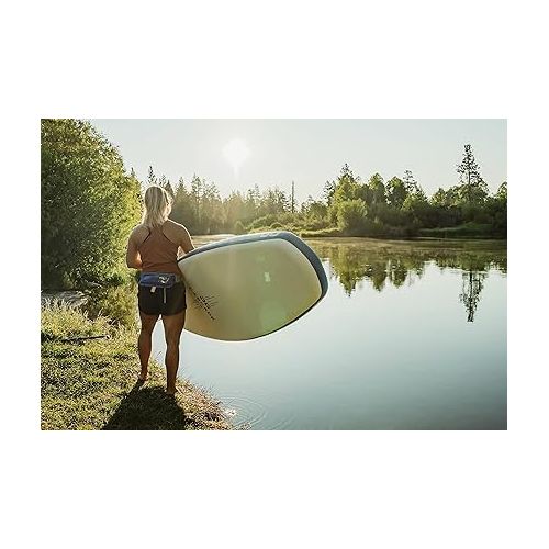  AQUAGLIDE Inflatable Stand Up Paddle Board with Premium SUP Accessories - Backpack, 3-Piece Focus Leverlock Paddle, Fin, Leash, and Hand Pump - Cascade 10' ISUP, Multicolor