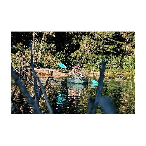  AQUAGLIDE Universal Crux Kayak Packable 4-Piece Spring Pin Joints Fiberglass Carbon Paddle Tough Reinforced Nylon Blade Fishing Kayaking iSUP Family Friendly 220 cm
