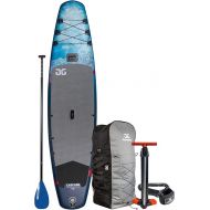 AQUAGLIDE Inflatable Stand Up Paddle Board with Premium SUP Accessories - Backpack, 3-Piece Wayfinder Leverlock Paddle, Fin, Leash, and Hand Pump - Cascade 11' ISUP, Multicolor, 40.15748031496063