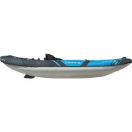 AQUAGLIDE Chinook 90 Inflatable 9' Foot Kayak Kit Packable Includes Pump for Adults Family Friendly 1 Person Single Rider Blow Up for Recreational Angler Fishing
