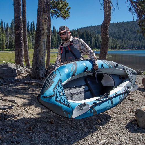  AQUAGLIDE Chinook 100 Inflatable Kayak, 1-2 Person, Multicolor, Medium