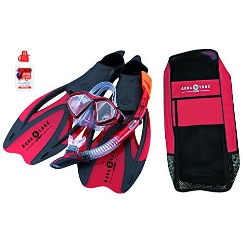  AQUALUNG Proflex X - Schnorchelset incl. Tasche + Original Scubapro Seadrops Maskenclear