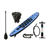 AQUAPARX SUP 305 x 76 x 10 cm Inflatable Isup Aufblasbar Alu-Paddel Marin Rucksack Pumpe Stand Up Paddle Board Set Aqua , tuerkis-blau/Schwarz