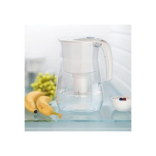  AQUAPHOR Opal 12 Cup Premium Water Filter Pitcher White, Includes 1 x B15 Filter. Countertop Design, with Easy Fill flip top lid, Reduces limescale & Chlorine