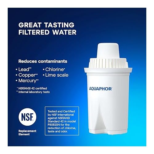  AQUAPHOR B15 Water Filter Cartridge I 3 cartridges I Filters limescale & chlorine & heavy metals I AQUALEN Technology I For better food & drink I Protects kitchen appliances I 45 Gallons per filter