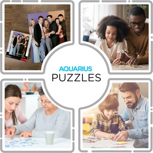  AQUARIUS Friends Cast Puzzle (500 Piece Jigsaw Puzzle) Officially Licensed Friends TV Show Merchandise & Collectibles Glare Free Precision Fit 14 x 19 Inches