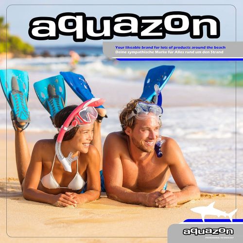  AQUAZON Shell, Kurzflossen Trainingsflossen, Schwimmflosssen, Reiseflossen, Schnorchelflossen groessenverstellbar mit Free Heel System, Sehr robust fuer Erwachsene Manner und Frauen