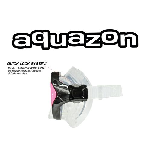  AQUAZON Aquazon Maui Junior Medium Snorkel Goggles, Diving Goggles, Swimming Goggles, Diving Mask for Children, Teenagers from 7 to 14 Years, Tempered Glass, Very Durable, Great Fit