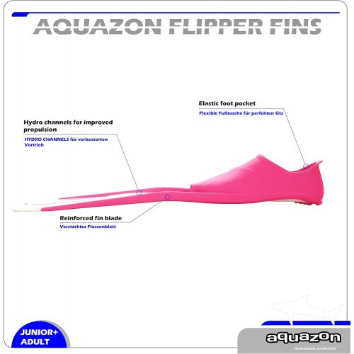  AQUAZON Aquazon Flossen, Schnorchelflossen, Schwimmflossen, Tauchflossen Flipper Fuer Kinder, Jugendliche Und Damen