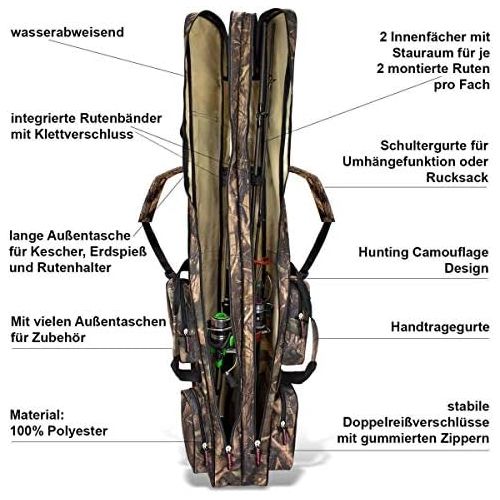  [아마존베스트]ARAPAIMA FISHING EQUIPMENT Fishing Bag, Case, Fishing Rod Bag, Fishing Backpack