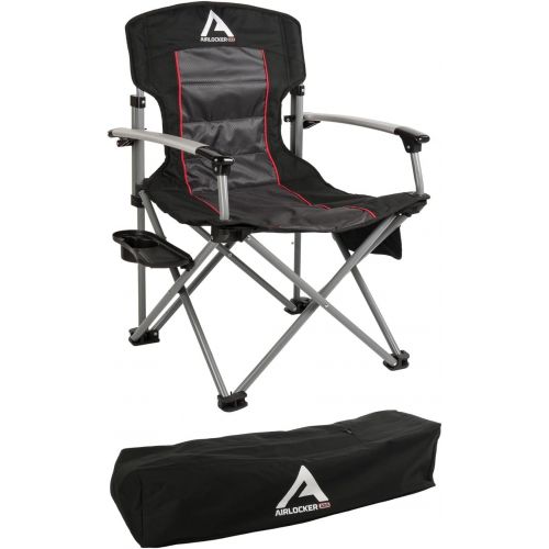  ARB 10500111A Camping Chair Incl. Extruded Aluminum Armrests/Locking Catches/Drink Holder Side Tray/Side Pocket/Magazine Pocket/Carry Bag Camping Chair캠핑 의자