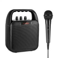 Karaoke Anlage，ARCHEER Tragbarer bluetooth Lautsprecher mit Mikrofon Mobile Sound Machine Sprachverstarker (bluetooth/USB/TF/AUX Slot,4-8 Stunden Betriebszeit)