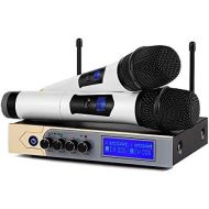 [아마존베스트]ARCHEER Wireless Microphone System, UHF Dual Channel Karaoke Microphone Wireless Handheld Bluetooth Wireless Microphone Set with Karaoke Mixer for Home Party, Karaoke, Meeting, Outdoor Wed