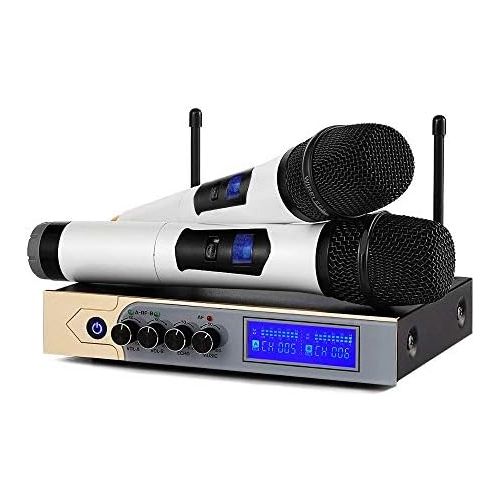  [아마존베스트]ARCHEER Wireless Microphone System, UHF Dual Channel Karaoke Microphone Wireless Handheld Bluetooth Wireless Microphone Set with Karaoke Mixer for Home Party, Karaoke, Meeting, Outdoor Wed