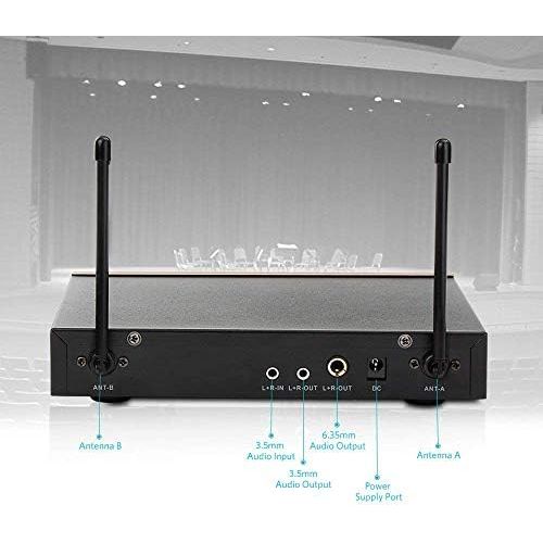  [아마존베스트]ARCHEER Wireless Microphone System, UHF Dual Channel Karaoke Microphone Wireless Handheld Bluetooth Wireless Microphone Set with Karaoke Mixer for Home Party, Karaoke, Meeting, Outdoor Wed