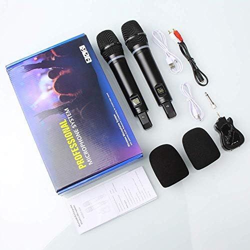  [아마존베스트]Karaoke Microphone Wireless UHF Dual Wireless Microphone Archeer Rechargeable Wireless Microphone Dynamic Microphone Handheld Microphone Wireless Mic Bluetooth Receiver for Party W