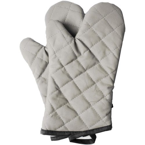  [아마존베스트]ARCLIBER Oven Mitts 1 Pair of Quilted Cotton Lining - Heat Resistant Kitchen Gloves,Flame Oven Mitt Set,Grey