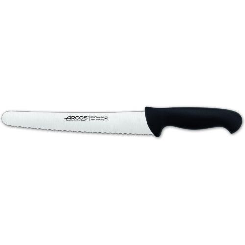  Arcos 2900 Range 10-Inch Pastry Serrated Knife, Black