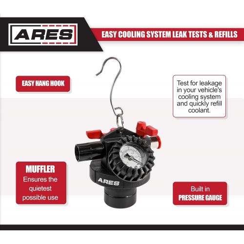  ARES 15027- Cooling System Refill Kit - Easily Test for Leakage in Cooling System - Change Coolant Quickly - Works with Most Radiator and Coolant Bottlenecks