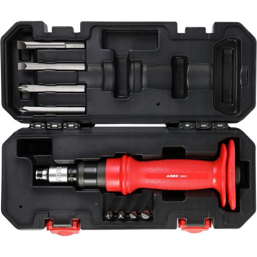  [아마존베스트]ARES 18021-1/2-Inch Manual Reversible Impact Driver - Standard and Long Slotted 5/16 & 3/8 and Phillips #2 & #3 Bits - Disengage Brake Caliper Screws and Rusted or Frozen Fasteners