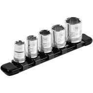 ARES 70238-3/8-Inch Drive Black 6-Inch Socket Organizer - Aluminum Rail Stores up to 5 Sockets and Keeps Your Tool Box Organized