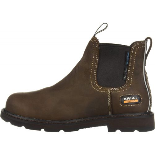  ARIAT Mens Groundbreaker Chelsea Waterproof Steel Toe Work Boot