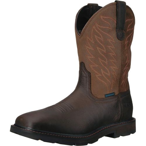  ARIAT Mens Groundbreaker Wide Square Toe Waterproof Work Boot