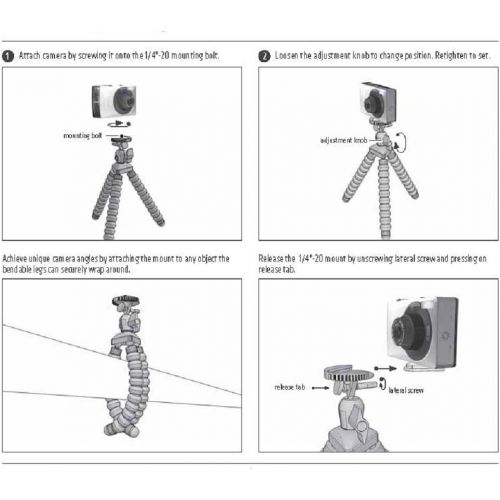  Arkon Mini Tripod Camera Mount for Canon Sony Fujifilm Samsung Nikon Cameras