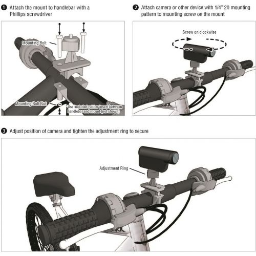  Arkon Camera Bike Motorcycle Handlebar Mount Holder for Sony Samsung Panasonic Nikon Cameras