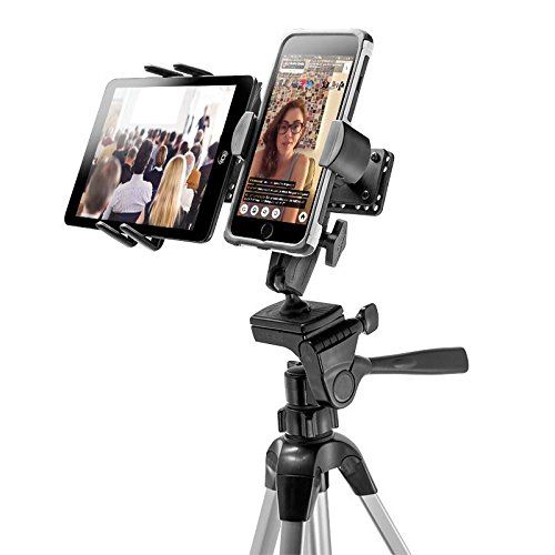  ARKON TW Broadcaster Combo  Midsize Tablet and Phone Tripod Mount Holder for Live Streaming