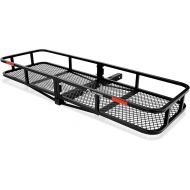 ARKSEN 60 x 24 Inch Angled Cargo Rack Carrier 500 Lbs Heavy Duty Capacity Tow Hitch, Luggage Storage Basket for Camping or Traveling, SUV, Pickup Truck or Car