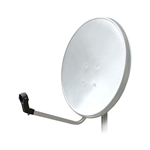  [아마존베스트]-Service-Informationen 60cm HD Satellite System Antenna Twin LNB + 2x F-plug Digital 2White UHD 4K