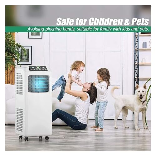  ARLIME Portable Air Conditioners 8000BTU, 3-in-1 Air Cooler with Dehumidifier & Fan Modes, Remote Control, Standing AC Unit for Rooms Up to 230 sq.ft, White