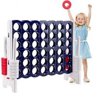 ARLIME Jumbo 4-to-Score Giant Game Set, Backyard Games for Kids & Adults, 4 in A Row W/ Quick-Release Lever, 42 Build-in Rings Included, Jumbo Size for Outdoor & Outdoor Play