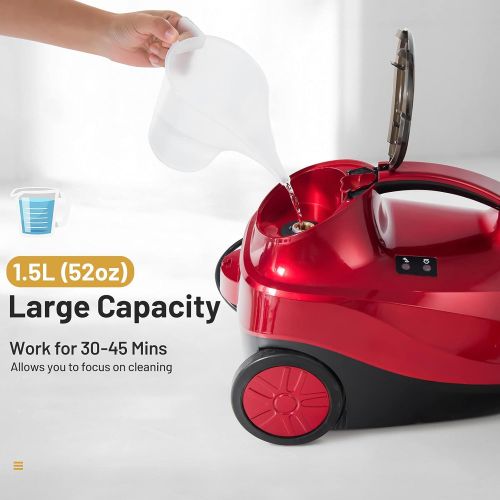  [아마존베스트]ARLIME Steam Cleaner with 19 Accessories, Multipurpose Heavy Duty Household Steamer with 1.5L Tank & Extra-Long Power Cord, Chemical-Free Cleaning for Carpet, Cars, Floors, Home us