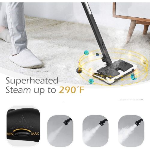  [아마존베스트]ARLIME Steam Cleaner with 19 Accessories, Multipurpose Heavy Duty Household Steamer with 1.5L Tank & Extra-Long Power Cord, Chemical-Free Cleaning for Carpet, Cars, Floors, Home us