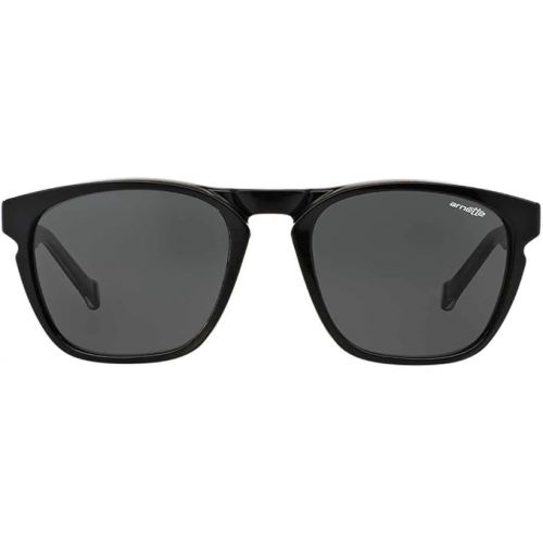  Arnette An4203 Groove Rectangular Sunglasses, Black On Translucent Clear/Grey, 55 mm