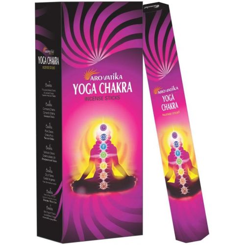  인센스스틱 ARO VATIKA Yoga Chakra Incense Sticks Box of 6 Hexa Packs Each Hexa Pack Consists 20 Sticks Total 120 Sticks