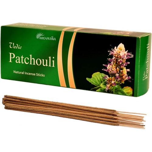  인센스스틱 ARO VATIKA Vedic Patchouli Natural Masala Incense Sticks Pack of 250 gm | Hand Rolled in India | Best for Meditation,Yoga, Aroma Therapy, Relaxation, Reiki