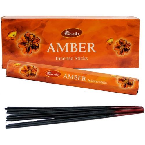  인센스스틱 ARO VATIKA Amber Perfume Incense Sticks 6 Hexa Pack of 20 Sticks Each