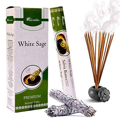  인센스스틱 ARO VATIKA Natural White Sage Masala Hexa Incense Sticks 6 Pack of 120 Sticks