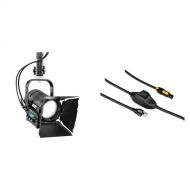 ARRI L5-C Plus RGB LED Fresnel Light with Inline Switch Cable Kit (Black, Manual)