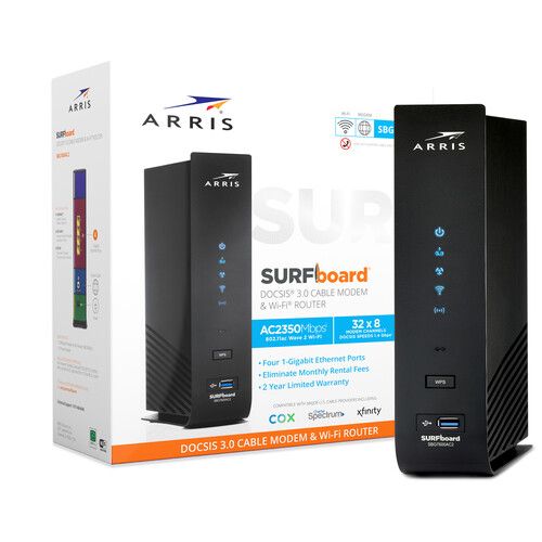  ARRIS SURFboard SBG7600AC2 AC2350 Dual-Band DOCSIS 3.0 Cable Modem Router