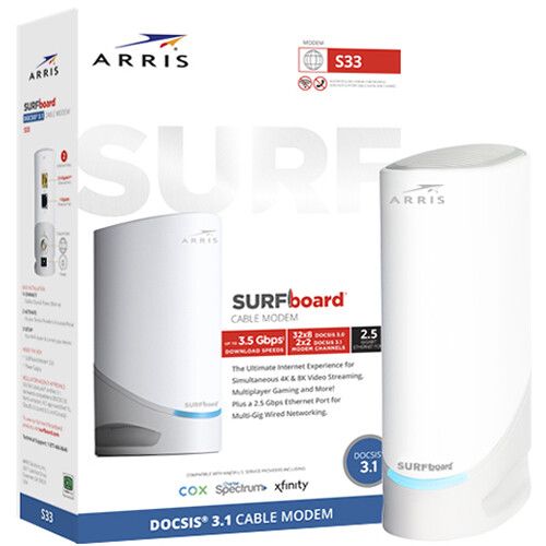  ARRIS SURFboard S33 2.5G DOCSIS 3.1 Cable Modem