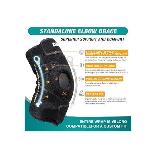  ARRIS Elbow Ice Pack Wrap for Tendonitis and Tennis Elbow, Elbow Brace Ice Wrap with Cold Compress, Arm Ice Sleeve for Tennis Elbow Relief, Golfers Elbow and Sport Injuries