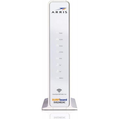  [아마존베스트]ARRIS SURFboard SVG2482AC DOCSIS 3.0 Cable Modem & AC1750 dual-band Wi-Fi Router with Voice, Certified for Xfinity Internet & Voice (white)
