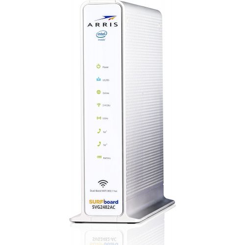  [아마존베스트]ARRIS SURFboard (24x8) Docsis 3.0 Cable Modem Plus AC1750 Dual Band Wi-Fi Router and Xfinity Telephone, Certified for Comcast Xfinity Only plans up to 600 Mbps (SVG2482AC-RB)