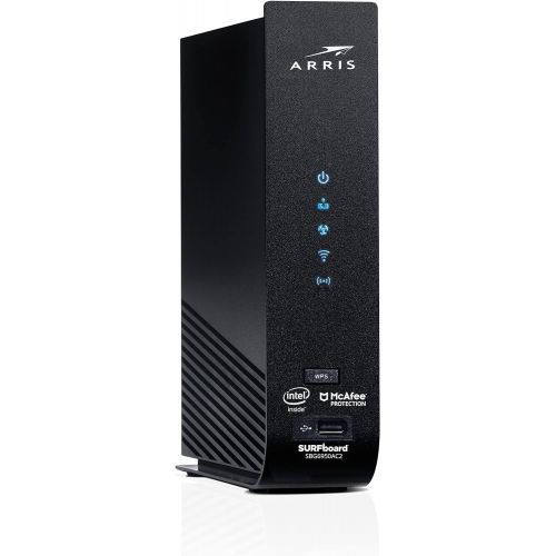  [아마존베스트]Arris SURFboard (16x4) Docsis 3.0 Cable Modem Plus AC1900 Dual Band Wi-Fi Router, Certified for Xfinity, Spectrum, Cox & More (SBG6950AC2),Black