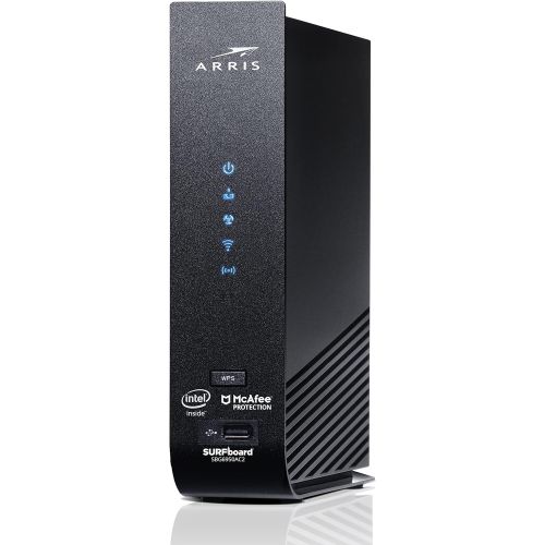  [아마존베스트]Arris SURFboard (16x4) Docsis 3.0 Cable Modem Plus AC1900 Dual Band Wi-Fi Router, Certified for Xfinity, Spectrum, Cox & More (SBG6950AC2),Black