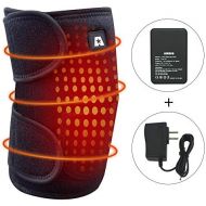 ARRIS Heated Knee Brace Wrap SupportTherapeutic Electric Heating Pad WRechargable 7.4V 2600Mah Battery for Joint Pain, Arthritis Meniscus Pain Relief (3 Temperature Setting) by Arris (